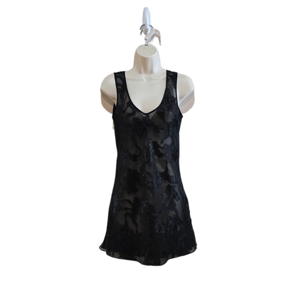Victoria's Secret Gold‎ Lable Vintage Black Lingerie Lace Dress Small 90s Y2K